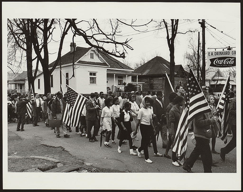 Civil Rights March from Selma to Montgomery, Alabama (1965). Photo credit: Library of Congress.
