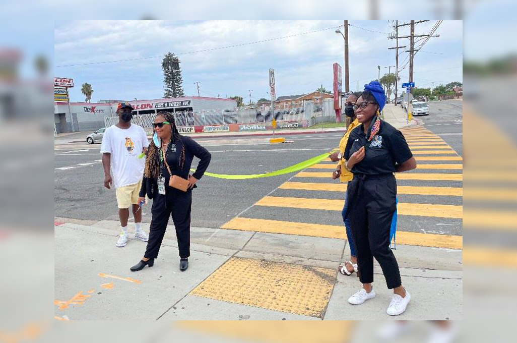 Green Dot, United Parents & Students Rally for New Crosswalk in Watts